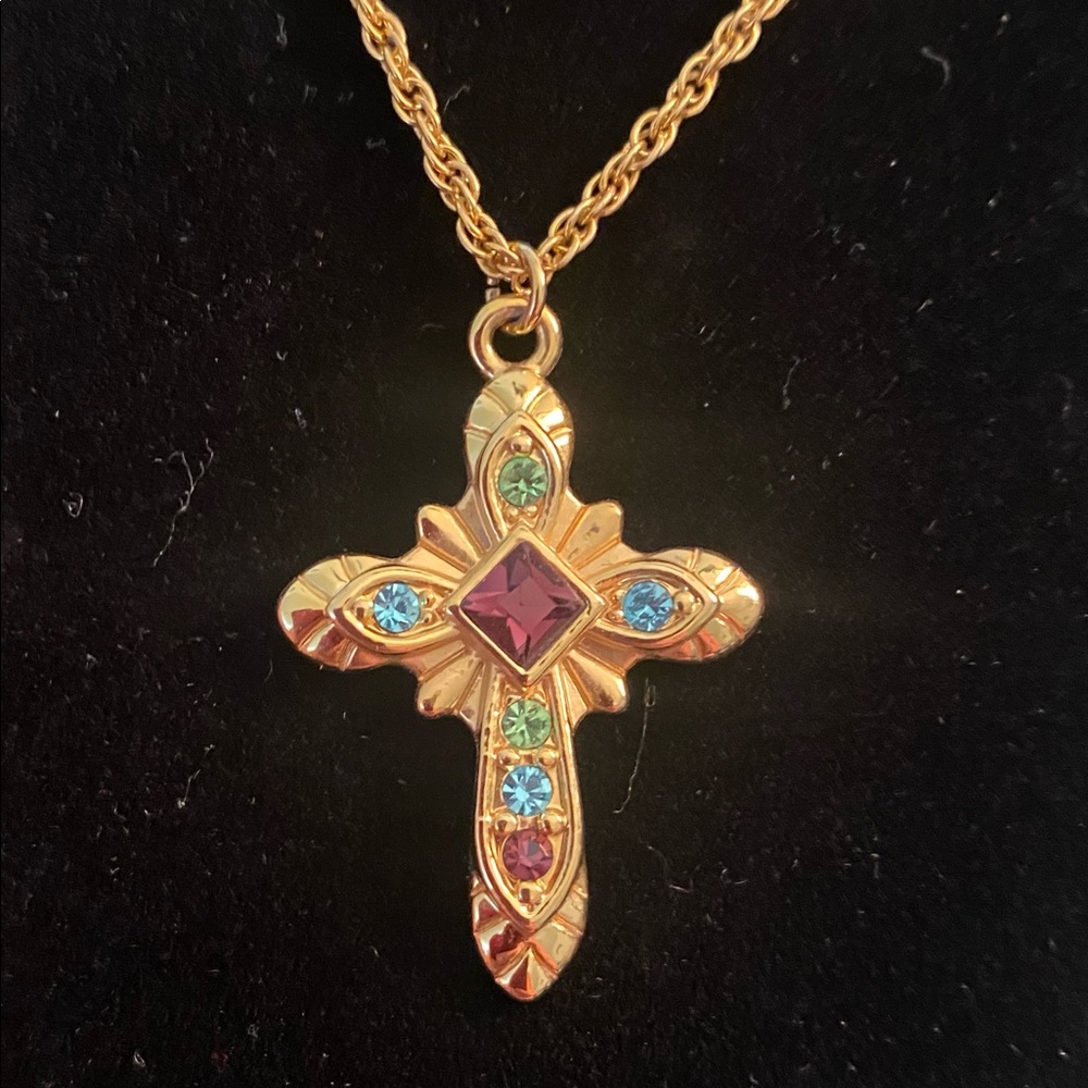 Cross Jeweled Necklace